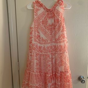 Calvin Klein White and Pink Dress